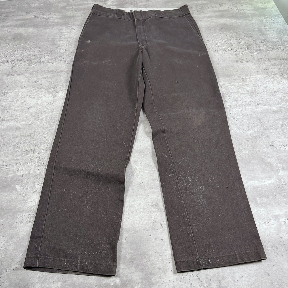 Dickies 874 Original Fit Work Pants Brown 34x32 Y2K Gorpcore